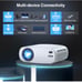Projector with WiFi and Bluetooth, 9500L Native 1080P Projector FHD Movie Outdoo
