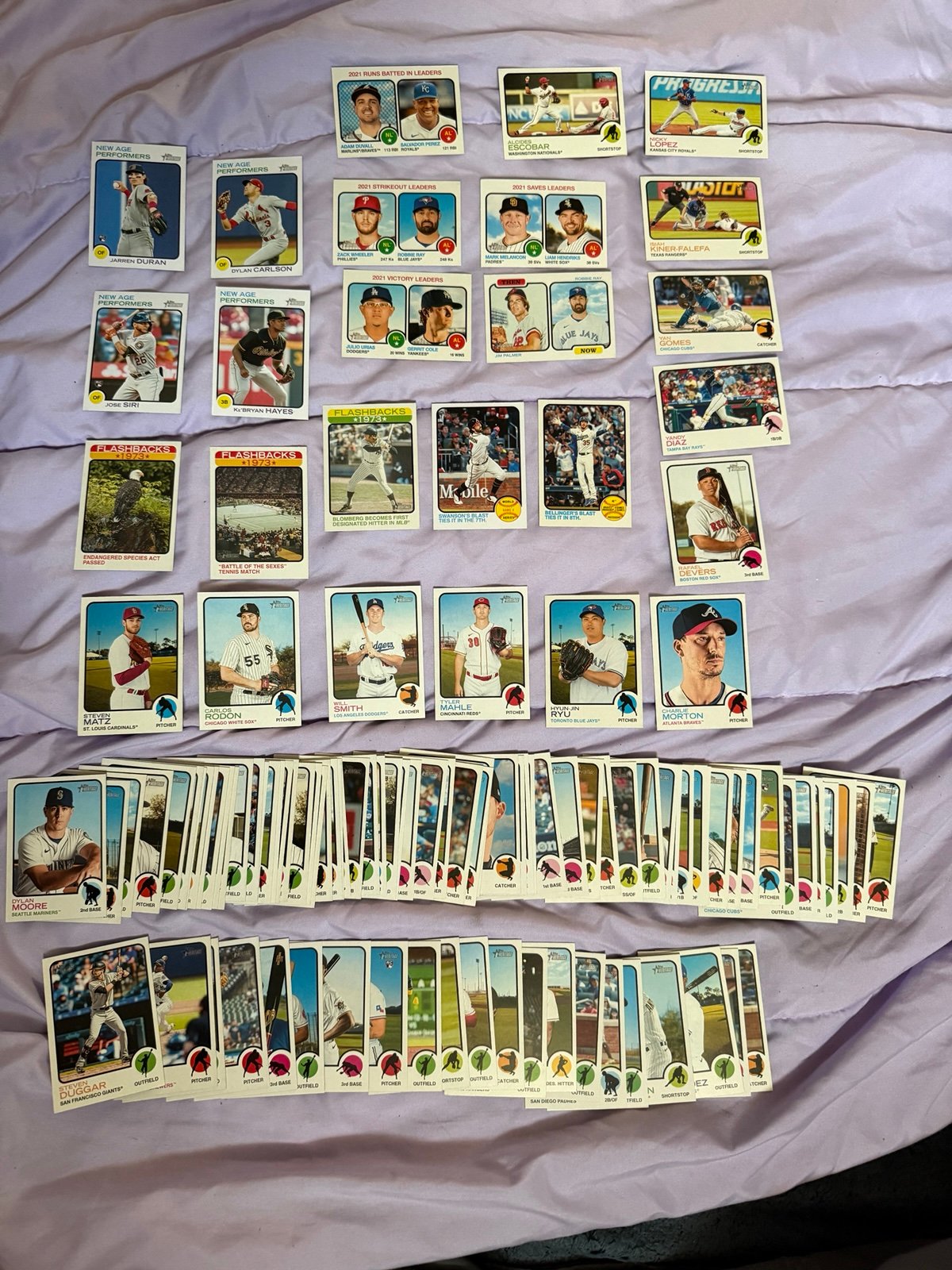 140 2022 topps heritage mob card lot, all league leaders, new age & more