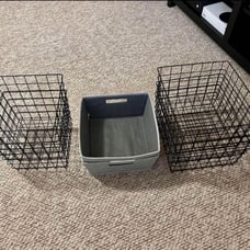 Iron storage baskets