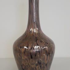 Extraordinary Tall Italian Art Glass Vase with Copper Aventurine Sparkle 21