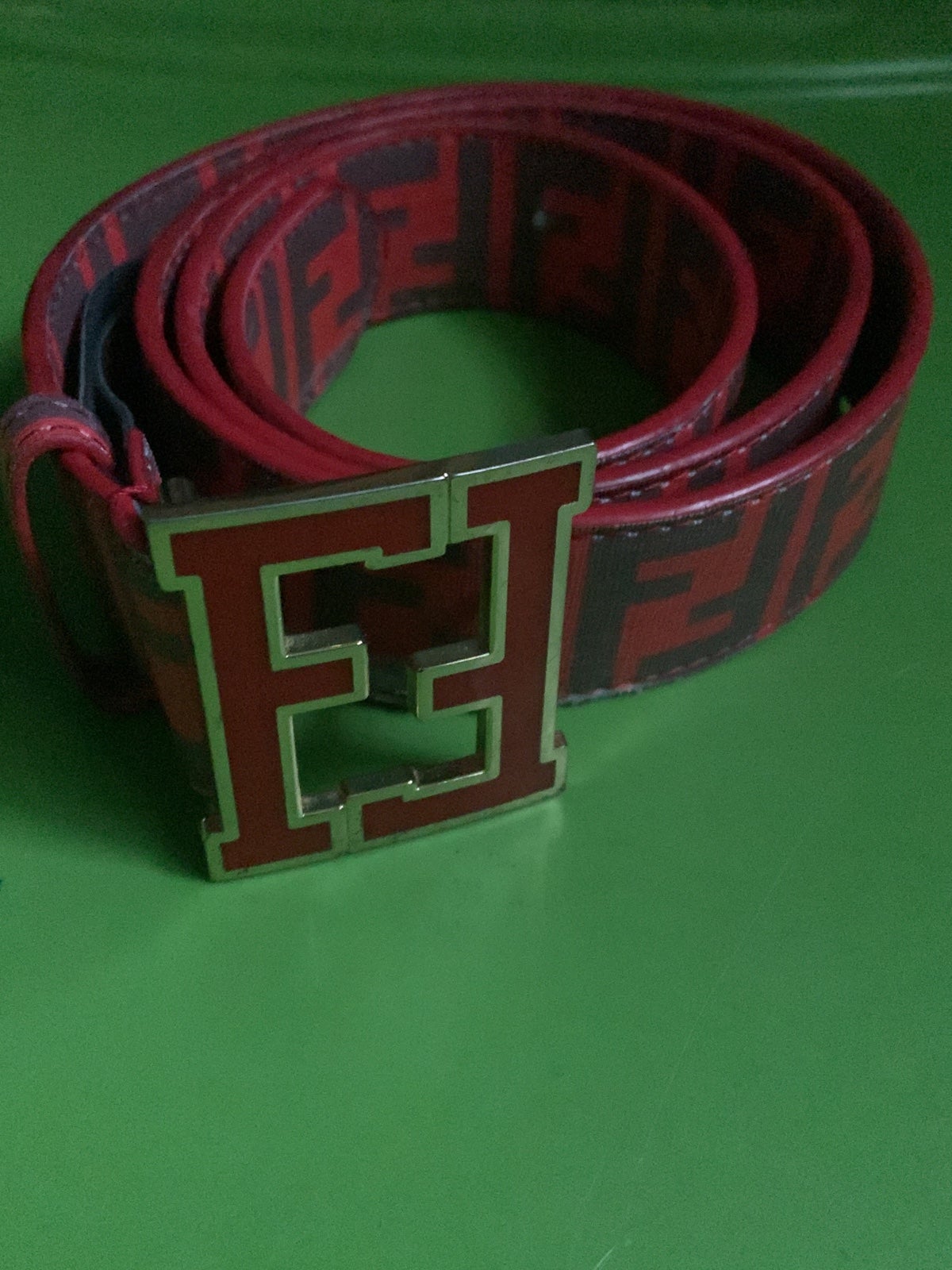 Red Fendi Belts For Men