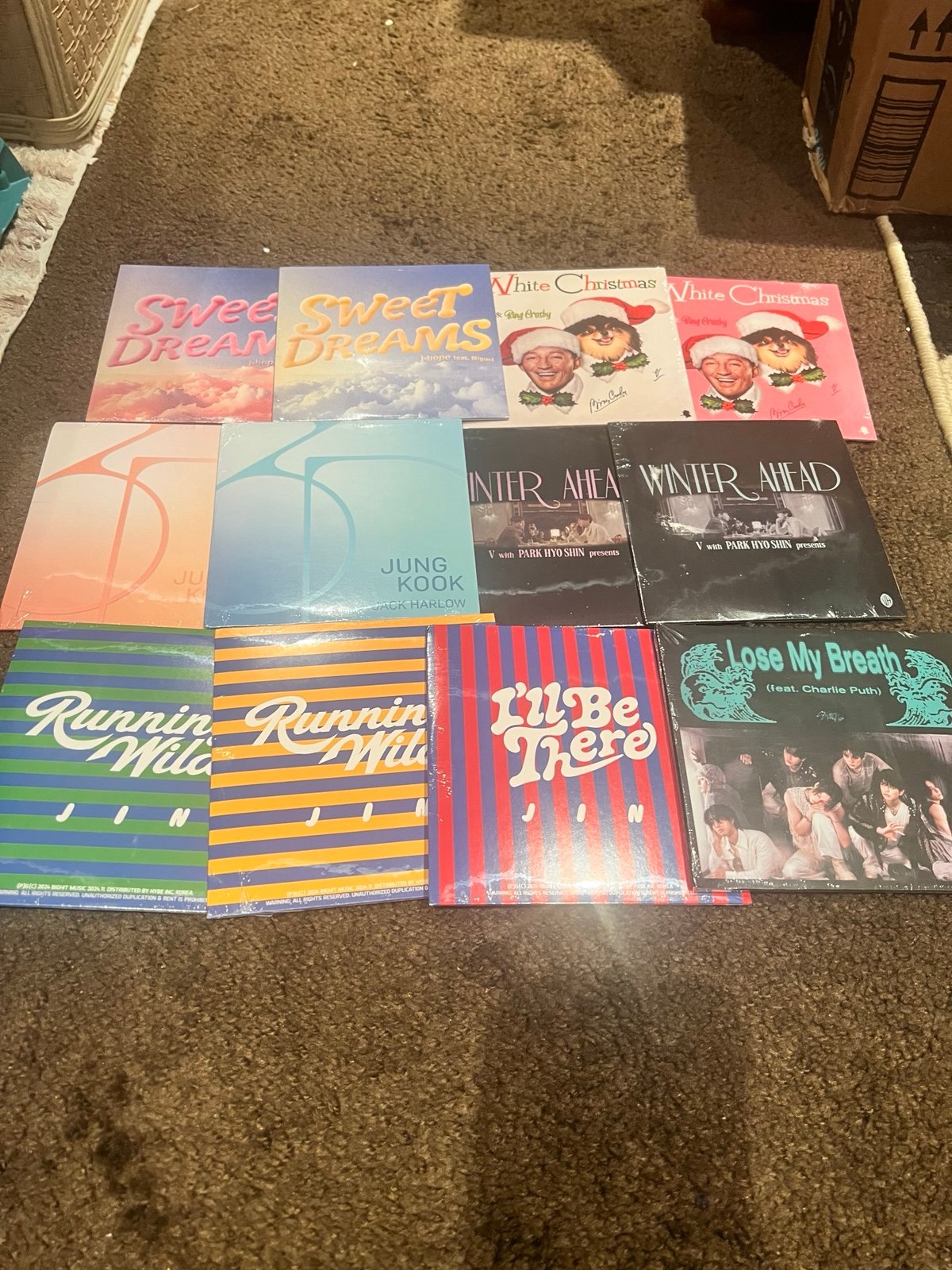 [BUNDLE] 12 CDs K-Pop Single Stray Kids, BTS, Jung Kook, JIN, Park Hyo Shin