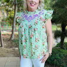 Oh My Stars | NWT - Heidi Top - Embroidered - Size S - Cotton