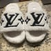 White Unisex Slippers Louis Vuitton Size 7.5
