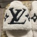 White Unisex Slippers Louis Vuitton Size 7.5
