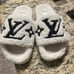 White Unisex Slippers Louis Vuitton Size 7.5