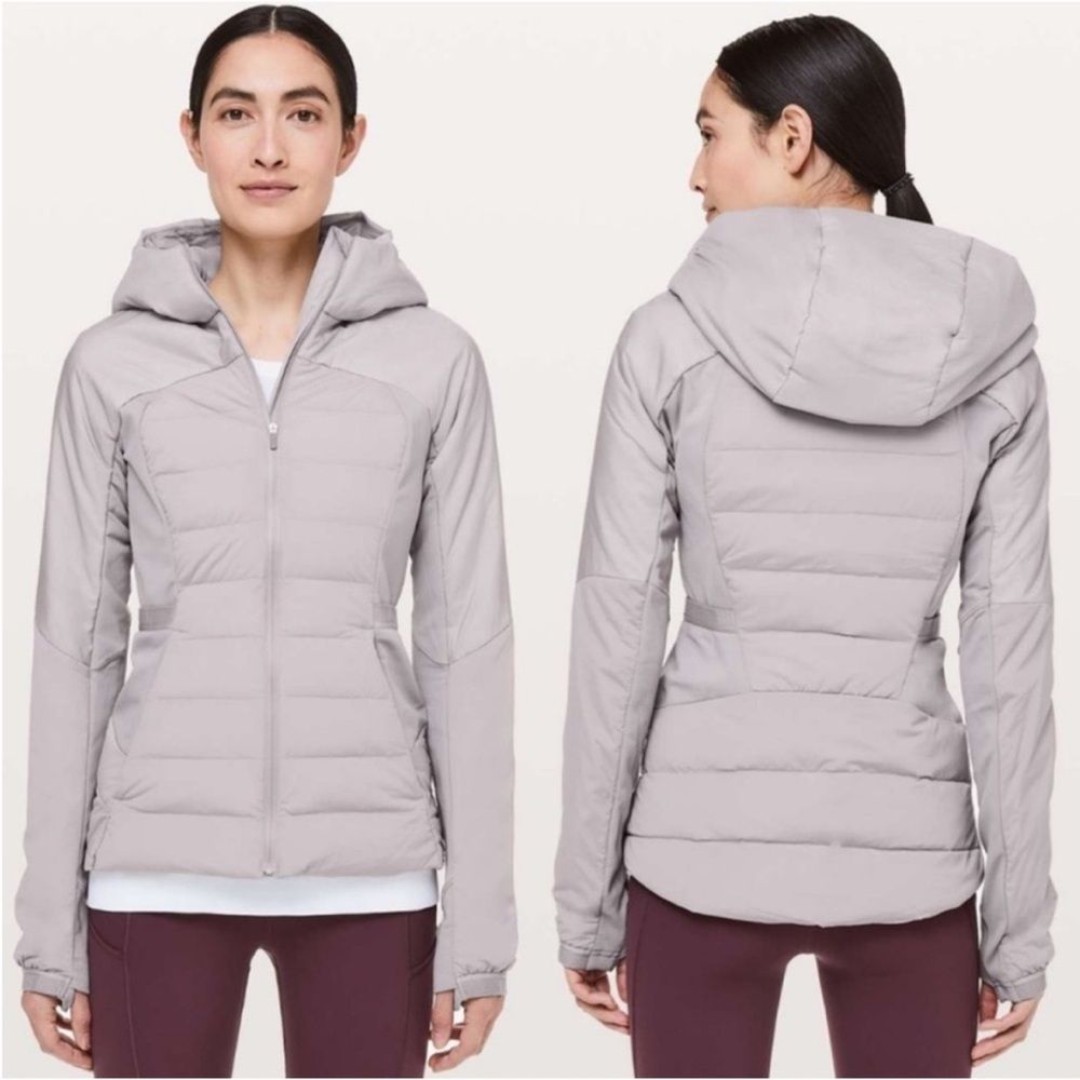 Lululemon Down For It All Jacket Dark Chrome Primaloft Running Puffer Coat Sz 2