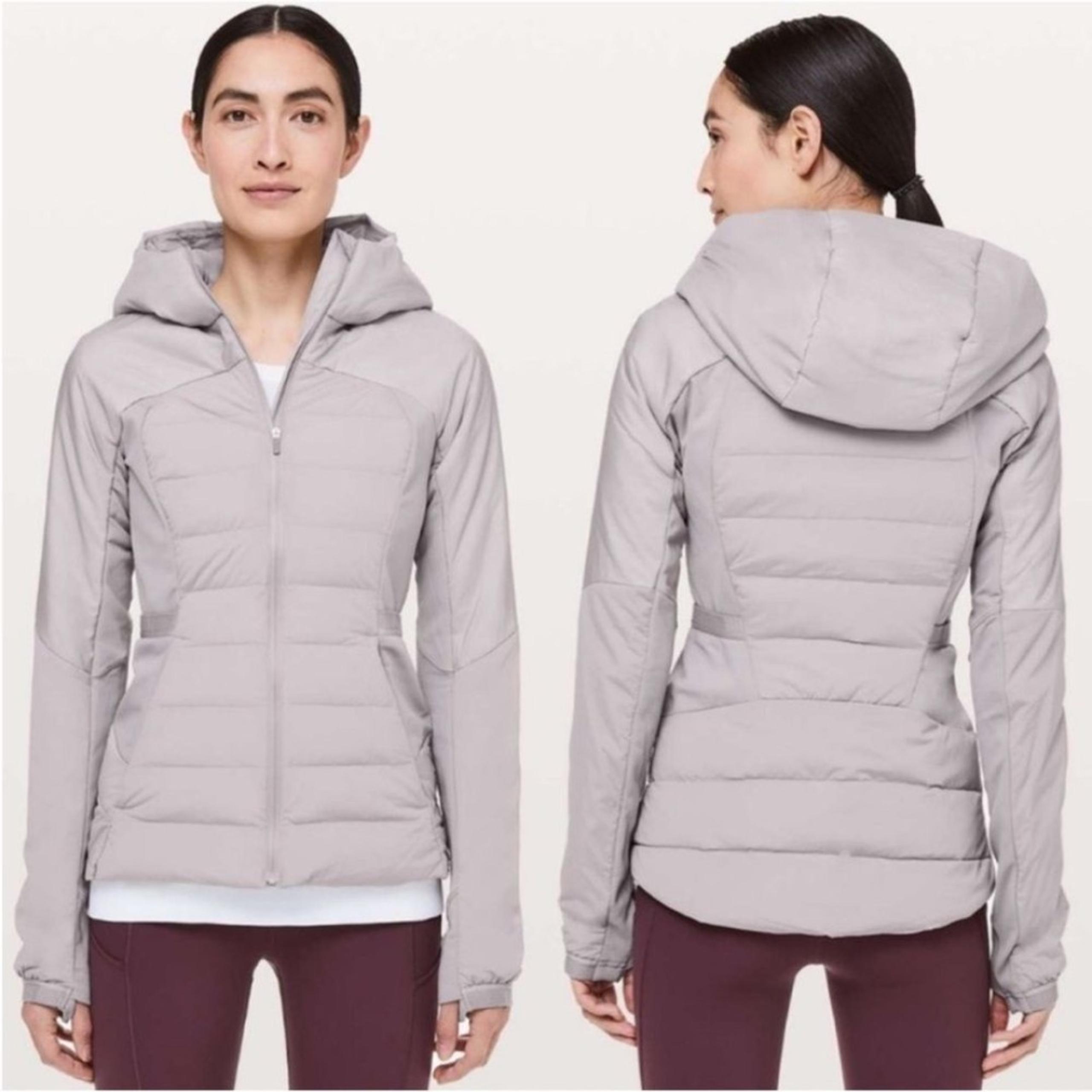 Lululemon Down For It All Jacket Dark Chrome Primaloft Running Puffer Coat Sz 2