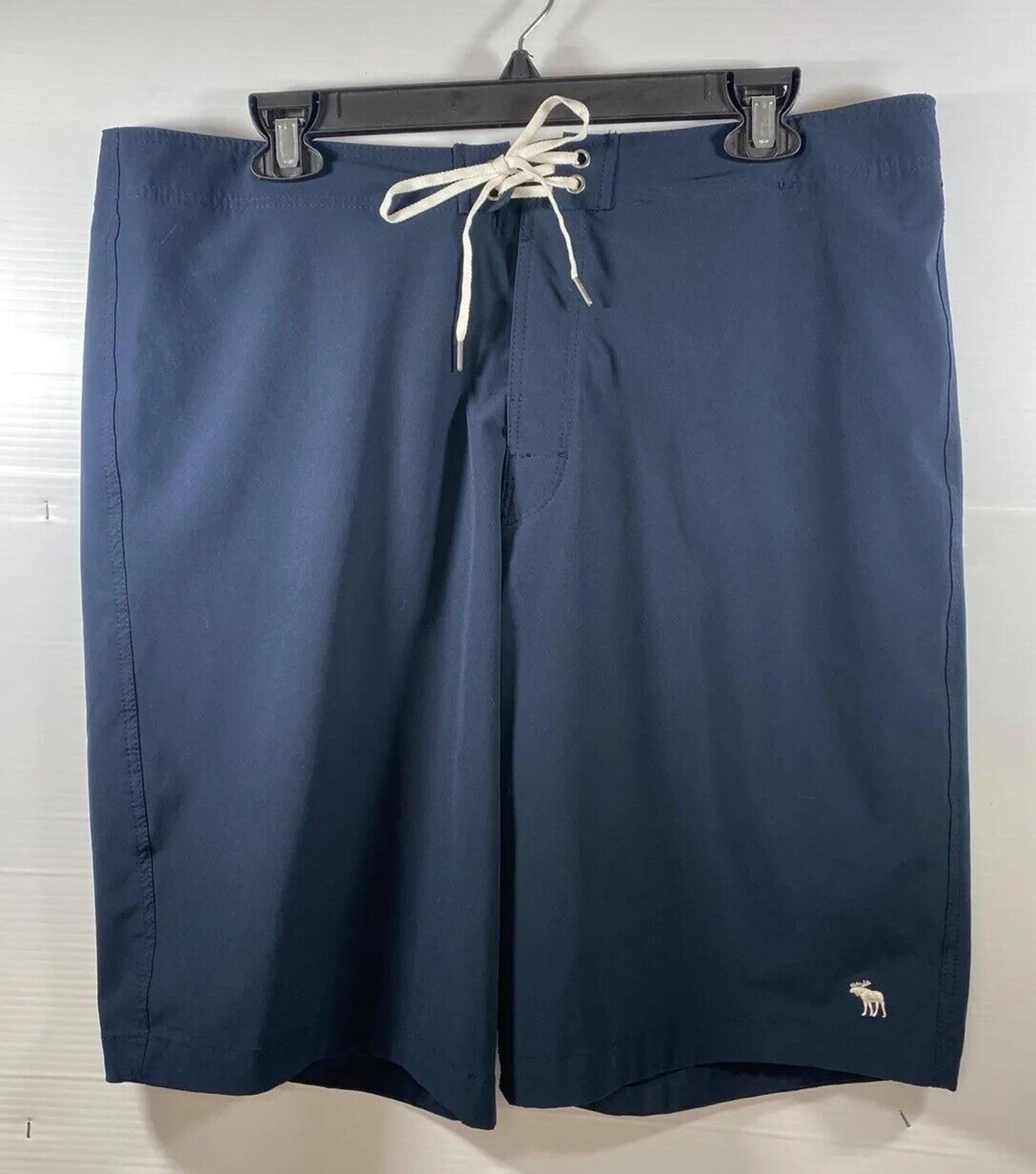 ABERCROMBIE & FITCH Men’s Board Shorts Swim Navy Blue Size 36