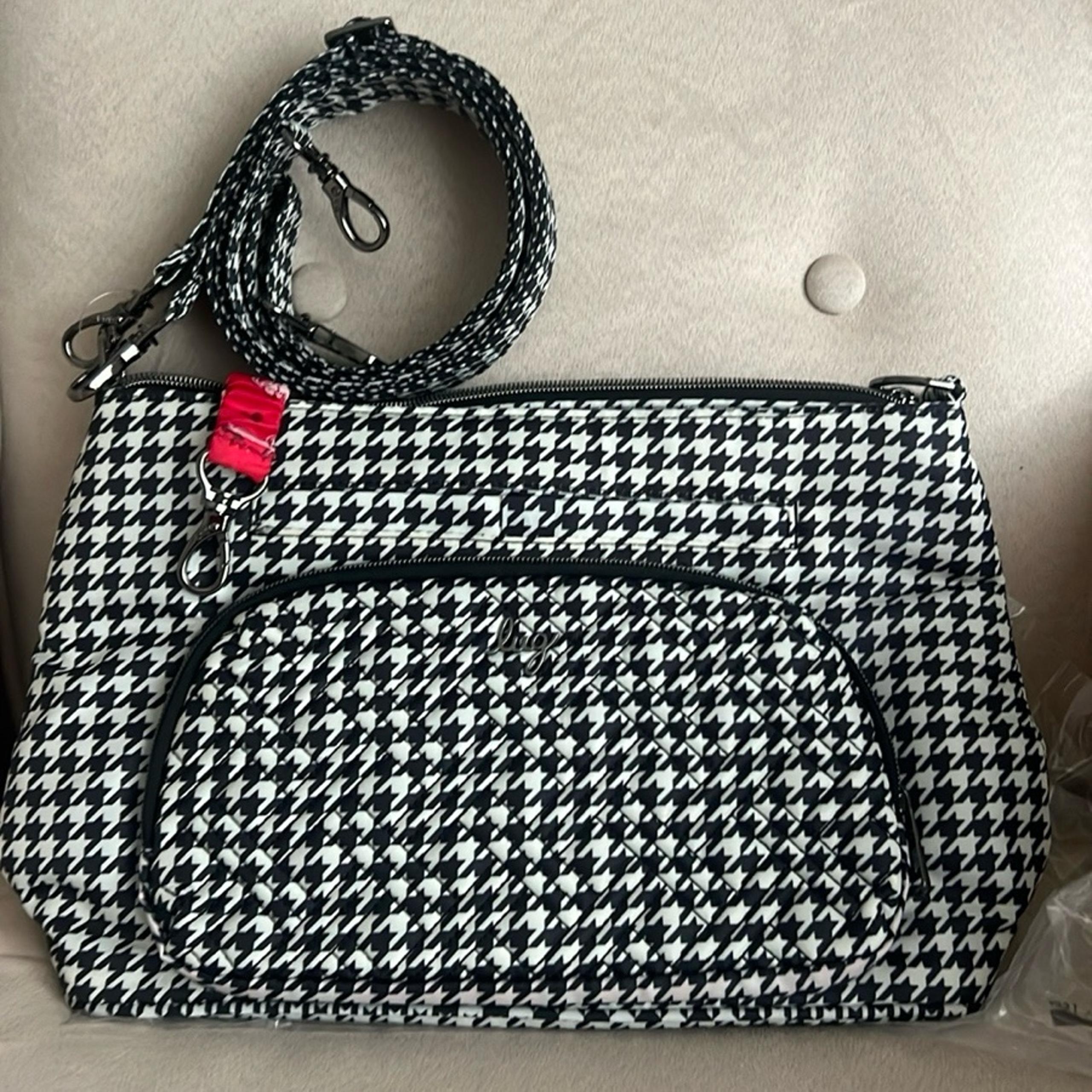 NWT Lug Samba 2 Convertible Crossbody Bag in Micro Houndstooth