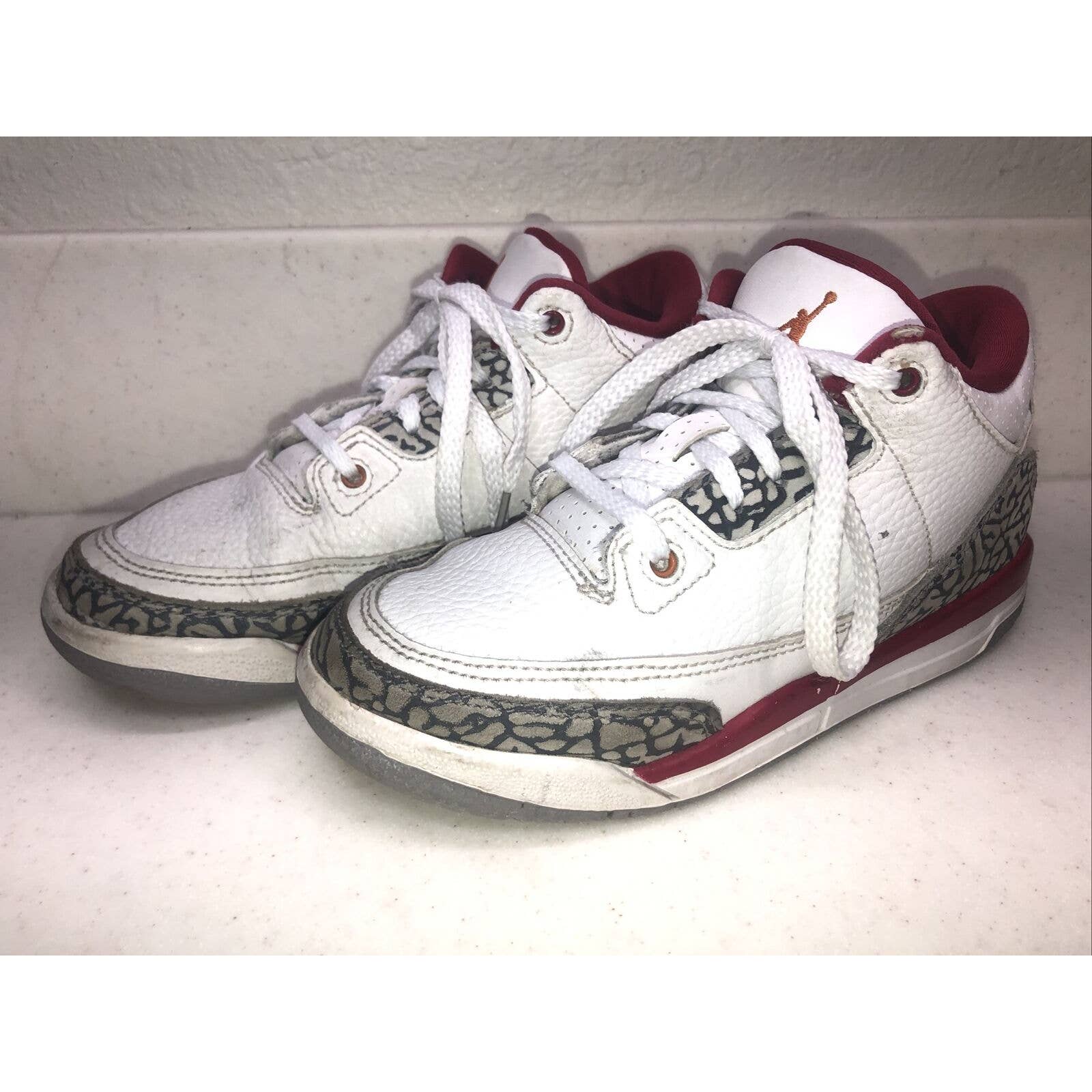Nike Air Jordan 3 Cardinal Red Size 1Y (PS) 429487-126 - EUC
