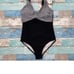 B2PRITY Tummy Control Swimsuit in Black and White Stripe Size Small