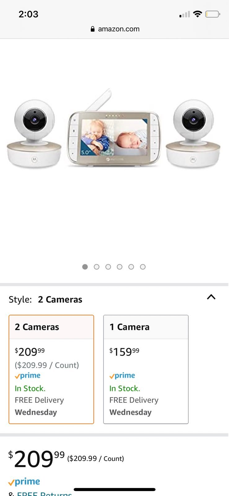 Motorolla baby camera
