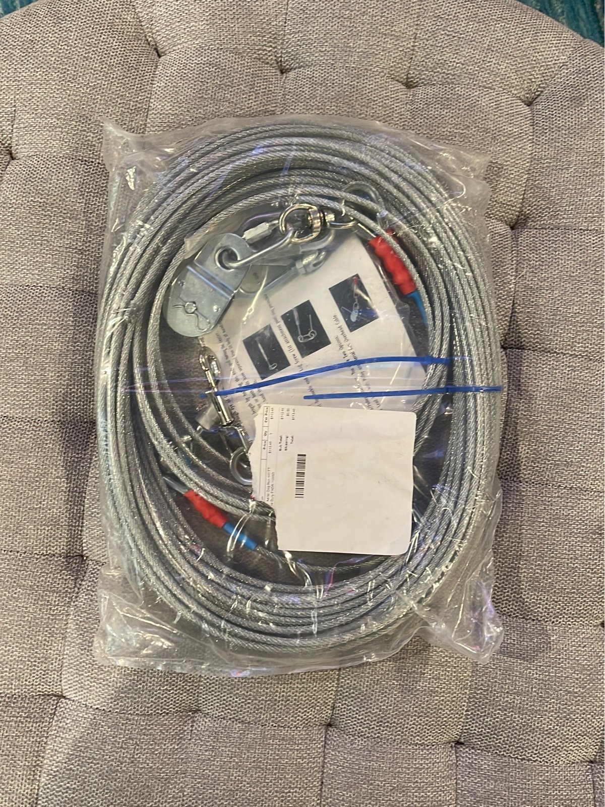 Aerial dog run cable