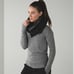 Lululemon Vinyasa Scarf Fleece Simply Lace Play Dark Slate Black Dark Slate