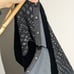 Lululemon Vinyasa Scarf Fleece Simply Lace Play Dark Slate Black Dark Slate