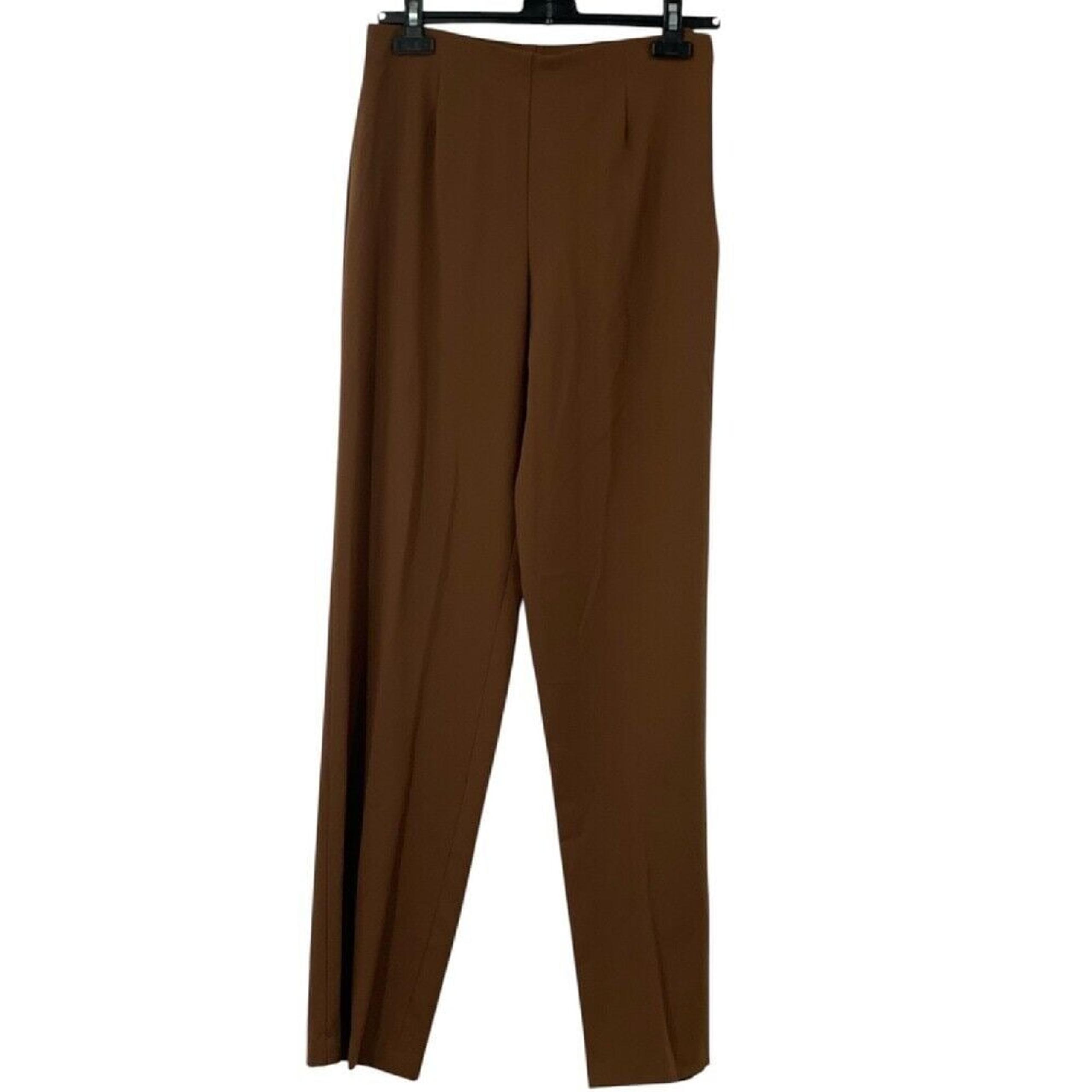 Coldwater Creek Women's High Waist Wide-Leg  Brown Dress Pants Trousers Size L8