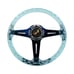 Universal 6-Hole 350mm Deep Dish Teal Crystal Bubble Neo Spoke Steering Wheel