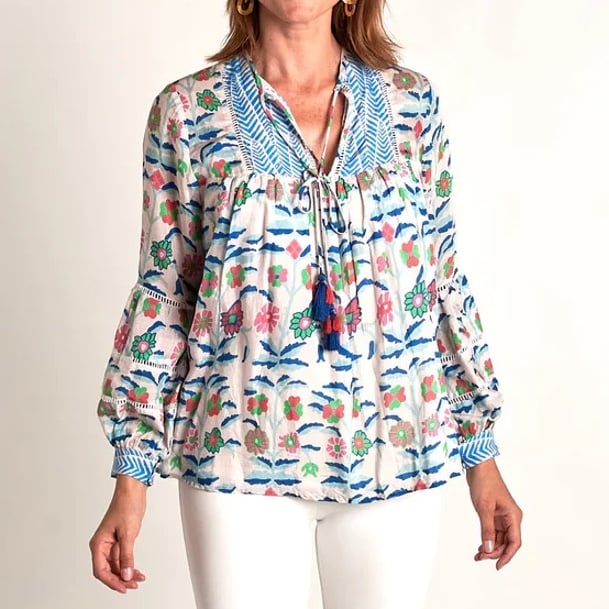 CK Bradley Oopsy Blouse - Wildflower Cream M