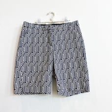 Boden Women's Richmond Bermuda Shorts Blue Geometric 9 Inseam 6