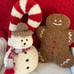 Gingerbread pottery barn dupe Christmas pillow