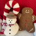 Gingerbread pottery barn dupe Christmas pillow