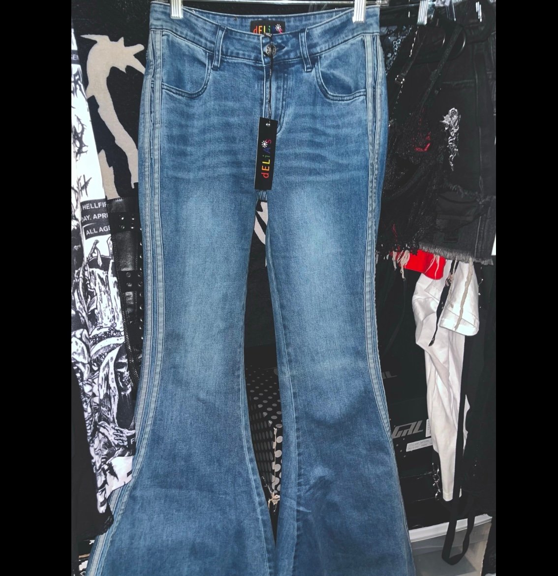 Delia’s Totally Trippin Flare Jeans