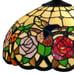 Tiffany Style Hanging Pendant Lamp Stained Glass Rose Theme Ceiling Light 16in