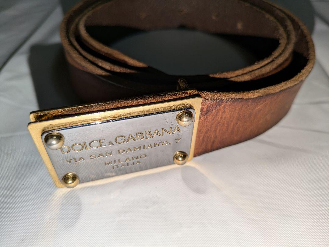 Dolce & Gabbana Logo Plate Belt