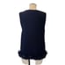 NWT Ann Taylor Women's Navy Knit Fringe Hem Sweater Top Sz L