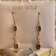 10 karat gold / Mystic topaz
