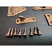 Vintage McKinney Olde Copper Forged Iron Flush Latch USA Made #OC12731 MCM 1960