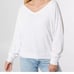 NWT Free People Womens size medium alabaster white oversized Santa Clara thermal