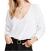 NWT Free People Womens size medium alabaster white oversized Santa Clara thermal