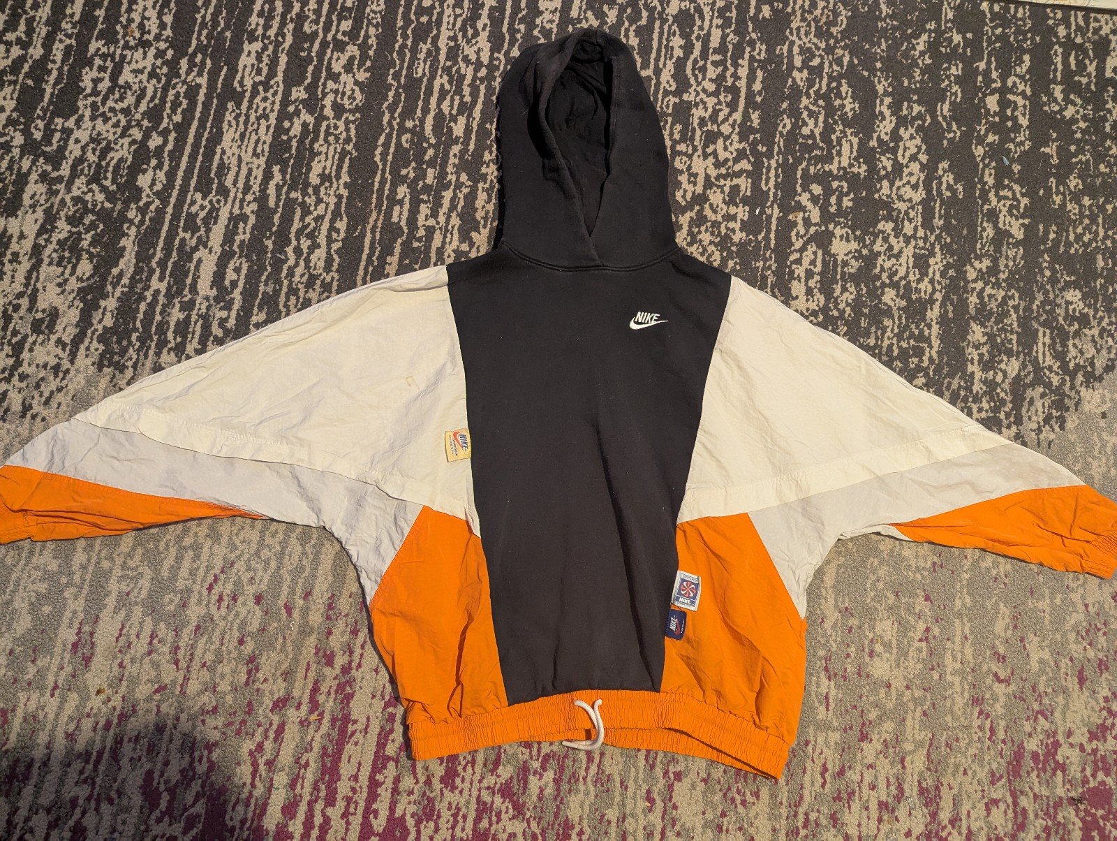 Vintage Nike Pullover Windbreaker Hoodie Pinwheel Oregon Size Small