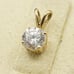 14k Cubic Zirconia Pendant Diamond Simulant