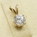 14k Cubic Zirconia Pendant Diamond Simulant