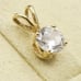 14k Cubic Zirconia Pendant Diamond Simulant