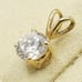 14k Cubic Zirconia Pendant Diamond Simulant
