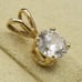 14k Cubic Zirconia Pendant Diamond Simulant