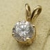 14k Cubic Zirconia Pendant Diamond Simulant