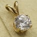 14k Cubic Zirconia Pendant Diamond Simulant