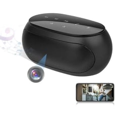 Bluetooth Speaker Camera 1080P WiFi Speaker Camera Wireless Nanny Cam with Music