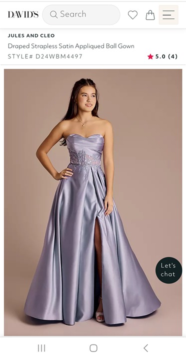 Jules and Cleo Draped Strapless Satin Ball Gown – Size 20 from David's Bridal
