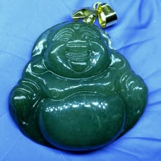 Burmese icy type A jadeite jade pendant.