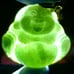 Burmese icy type A jadeite jade pendant.
