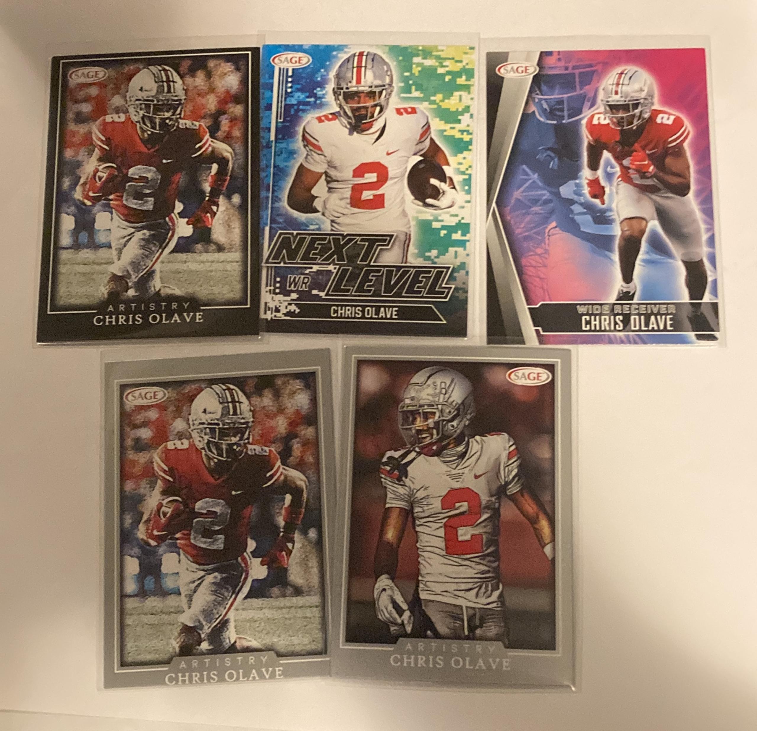 Chris Olave RC 2022 Sage Hit Low Series #8 Chris OLAVE ROOKIE OSU OHIO State LOT