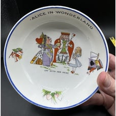 Antique Hammersley England Alice in Wonderland Off With Her Head Bowl Rare! S1U