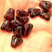 Lot of 30 8mm Garnet heart beads. 88