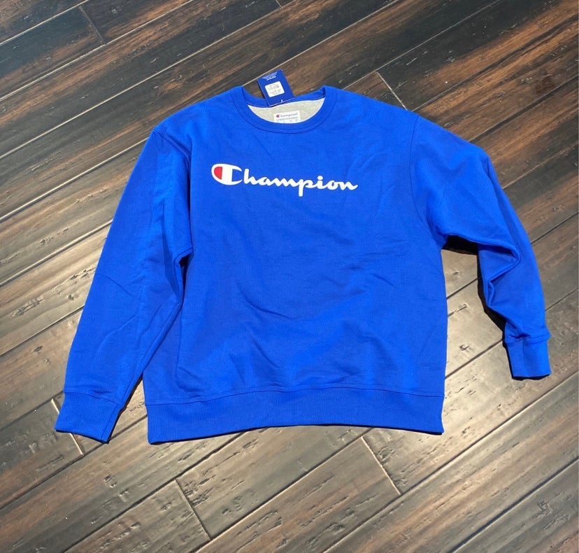 Champion Mens Sweatshirt Logo blue Champion Mens Sweatshirt Logo blue